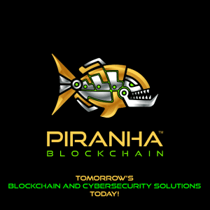 Piranha Blockchain Black Logo w Slogan